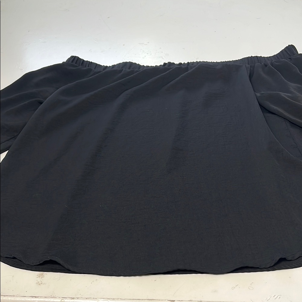 Apt 9 Large Black Short Sleeve Off the Shoulder Blouse